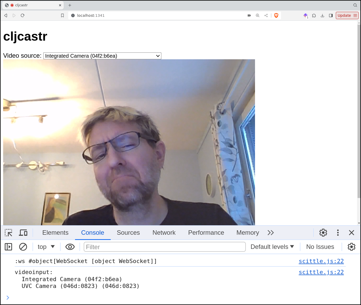 Screenshot of a browser window showing a video of me